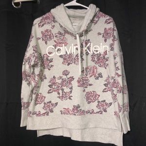 Calvin Klein Floral Cowl Sweatshirt size Large
